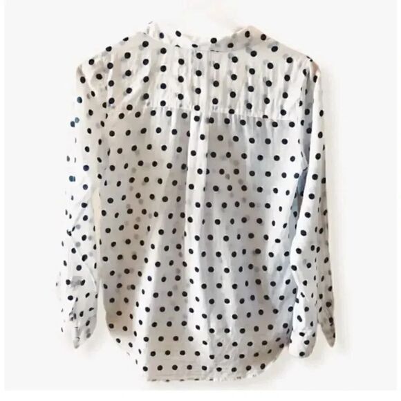 Ann Taylor Polka Dot Long Sleeve Lightweight Career Office  Stylish Blouse XSP - Picture 2 of 6